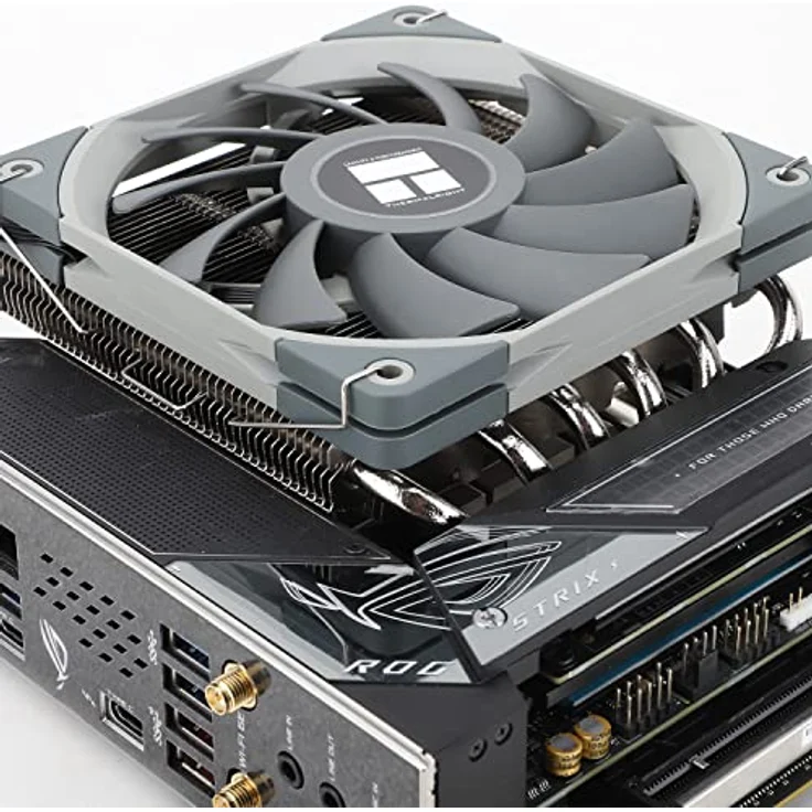 Thermalright AXP120 X67, CPU Kühler mit 12-cm-Radiator und 59 cfm Luftstrom, Schwarz und Grau – Bild 7