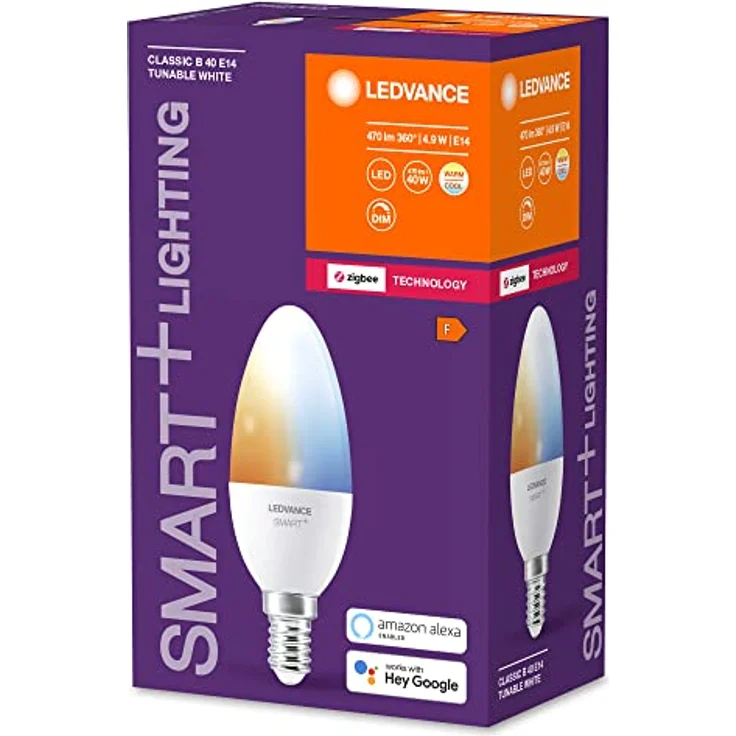 LEDVANCE Smart+ Lampe mit ZigBee Technologie, 5W, 40W-Ersatz, Sockel E14, Lichtfarbe Tunable White, 470lm, 1er Pack – Bild 3