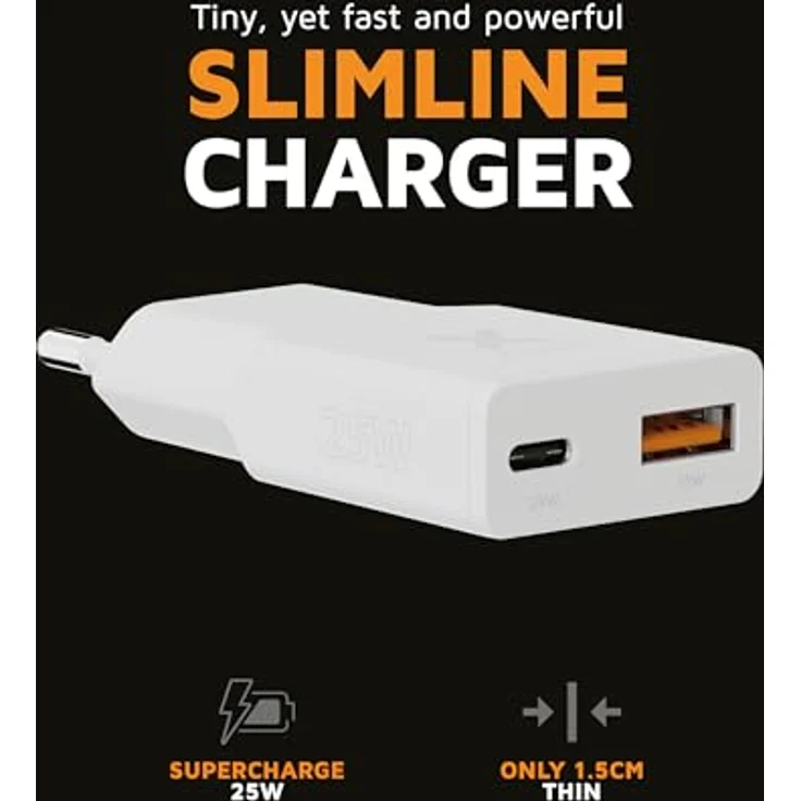 Xtorm Go2 Slimline, USB-C Schnellladegerät 25W, Weiß – Bild 2