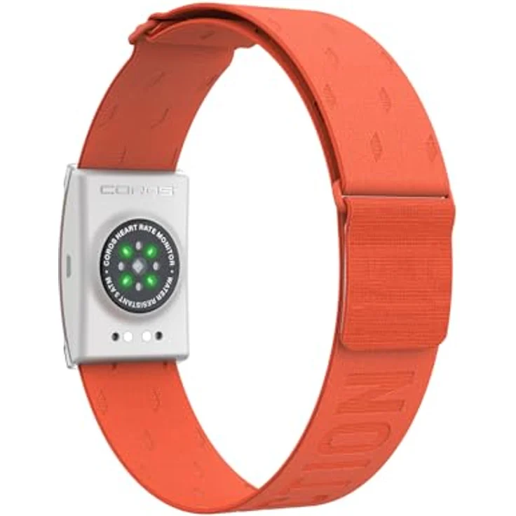 Coros Heart Rate Monitor Pulsgurt, Orange, mit optischem Mehrkanalsensor und 38 Stunden Akkulaufzeit – Bild 1
