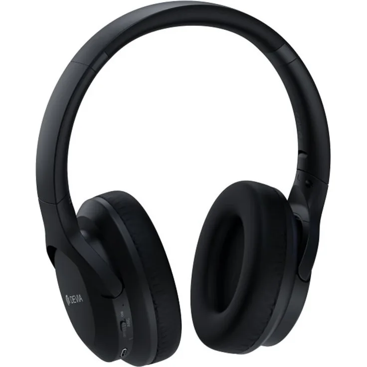 Devia EarBass Pro1 Bluetooth 5.3 Kopfhörer in Schwarz 400 mAh kabellose On-Ear mit Mikrofon