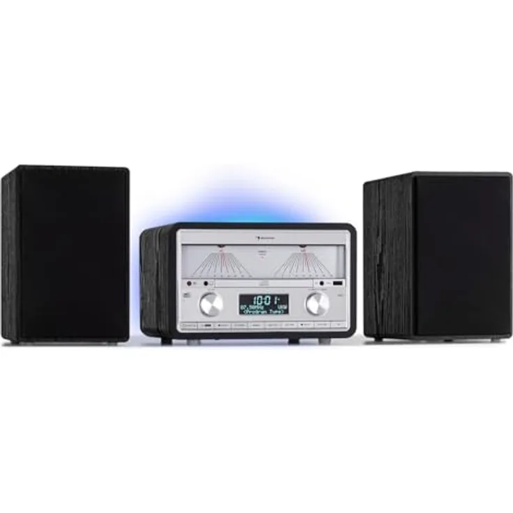 Auna DAB Radio CD-Player für Zuhause, FM/DAB/DAB+ Radio mit Bluetooth und AUX, 25W Abnehmbare Micro-Lautsprecher, LCD-Display, Fernbedienung, MP3, USB & Musik-Streaming, DAB Radio Netzbetrieben