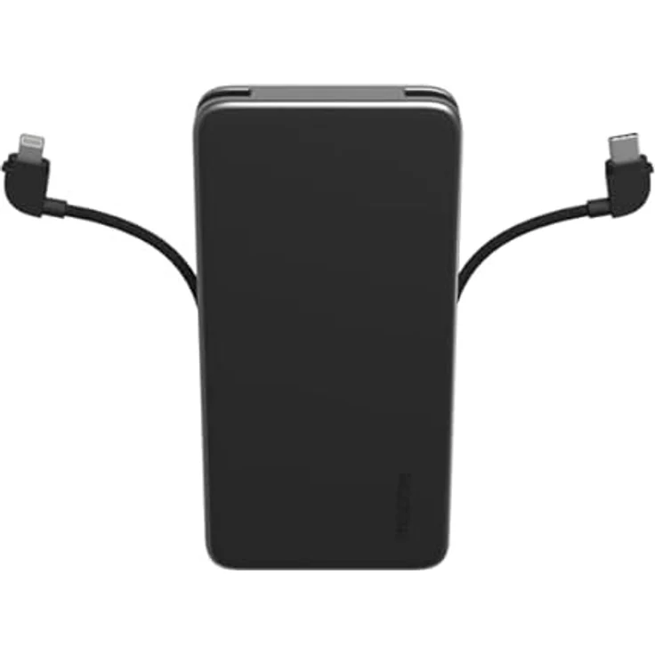 ZAGG mophie Powerstation Plus, 10.000mAh Power Bank mit USB-C & Lightning-Kabel, Schnellladen für 3 Geräte, Schwarz – Bild 2