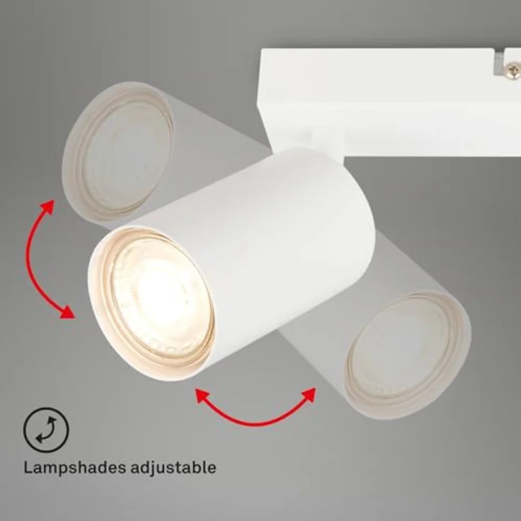 BRILONER - Deckenlampe schwenkbar, GU10 Fassung, max. 9 W, 44 cm, Weiß – Bild 5
