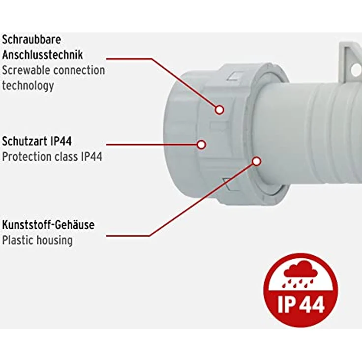 Brennenstuhl CEE-Kupplung 230V/16A (für die Verwendung im Außenbereich IP44, schraubbare Anschlusstechnik, 3-polig) – Bild 3
