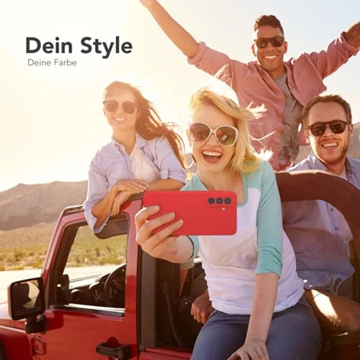 EAZY CASE Silikonhülle für Samsung Galaxy A56 5G, stoßfeste Schutzhülle in Rot mit Kameraschutz und kabellosem Laden – Bild 2