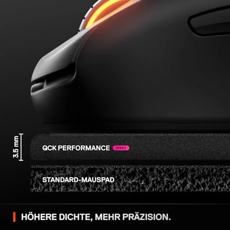 SteelSeries QcK Performance Speed XL Mauspad - Schwarz, Ultra-glatte Oberfläche, Rutschfeste Basis, 900 x 400 mm – Bild 4