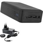 XTPower XT-27000DC-PA Powerbank mit Netzadapter – moderner externer Akku mit DC 5 V bis 24 V + USB-C PD + 2 x USB QC3 mit 26800 mAh – für Laptop Tablet Smartphone Kamera