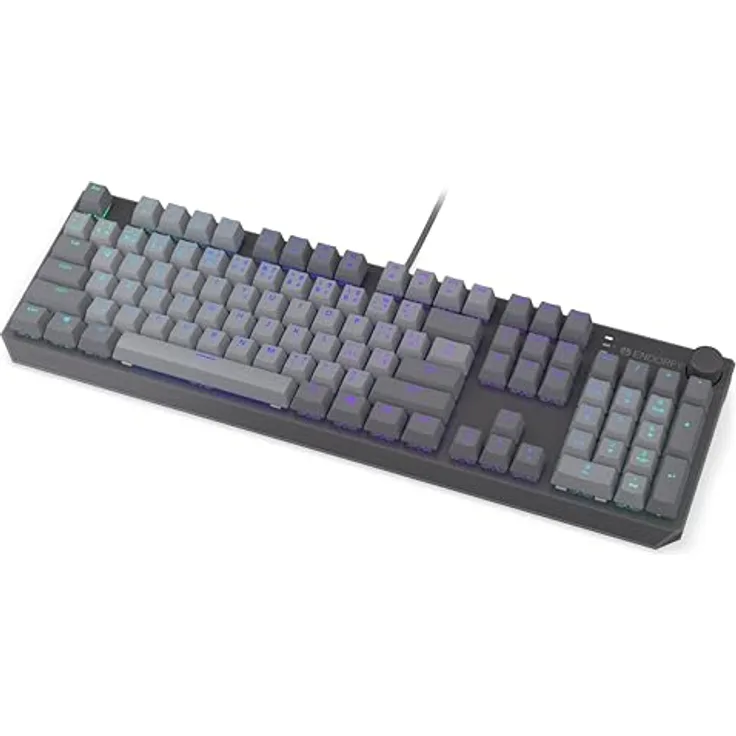 ENDORFY Thock V2 CZ, Gaming-Tastatur mit Gateron Red Switches, hot-swap, Aluminiumoberteil, programmierbare Makros, Lautstärkeregler und Mute-Funktion