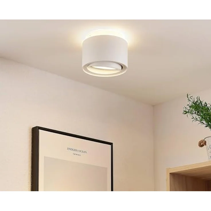Arcchio Deckenlampe 'Walisa' (Modern) in Weiß aus Aluminium für Wohnzimmer & Esszimmer (1 flammig, GU10) - Deckenleuchte – Bild 3