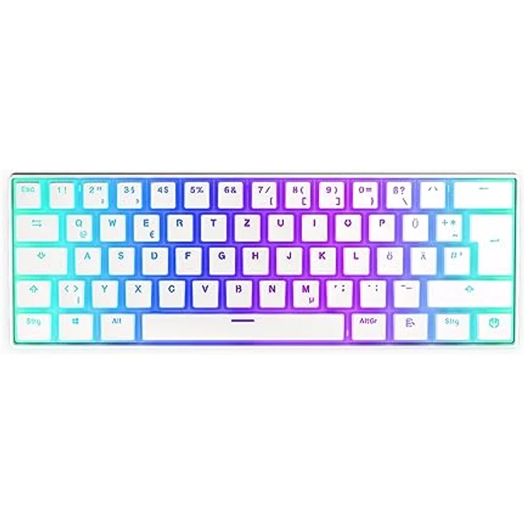 ENDORFY Thock Compact Wireless DE Kailh Box Black Onyx White Pudding, Kompakte, Mechanische Switches Kailh Box Black, weißes Design, Bluetooth und 2.4 GHz Wireless, Deutsches Layout QWERZ | EY5D004 – Bild 2