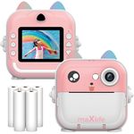 maxlife Maxlife Kinderkamera Sofortbildkamera Rosa, 2.4 Zoll, Full HD Videoaufnahmen, Druckpapier, kreativ, für Kinder ab 3-8 Jahren