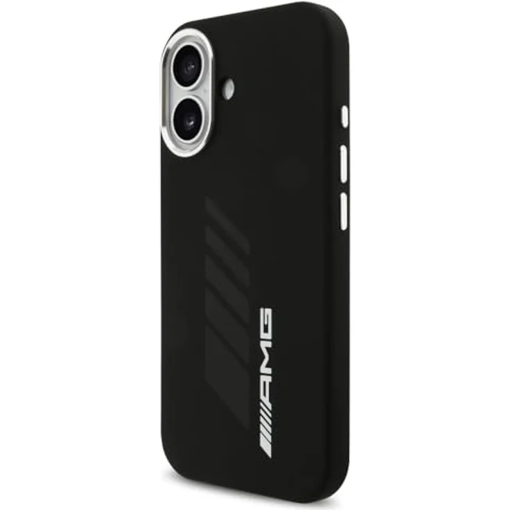 CG MOBILE AMG Silikon-Übergröß Rhomben Schutzhülle kompatibel mit MagSafe für iPhone 17, Schwarz – Bild 1
