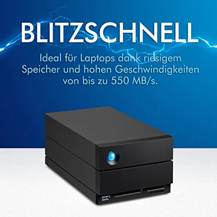 LaCie 2BIG DOCK THB3 48TB THB3 (48 TB), Externe Festplatte, Schwarz – Bild 2
