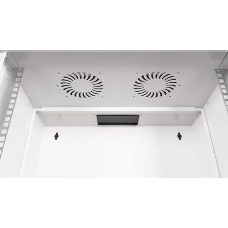 Equip Wandgehäuse 19" 07U 540x400mm grau, Netzwerkschrank mit Fronttür aus gehärtetem Glas – Bild 4