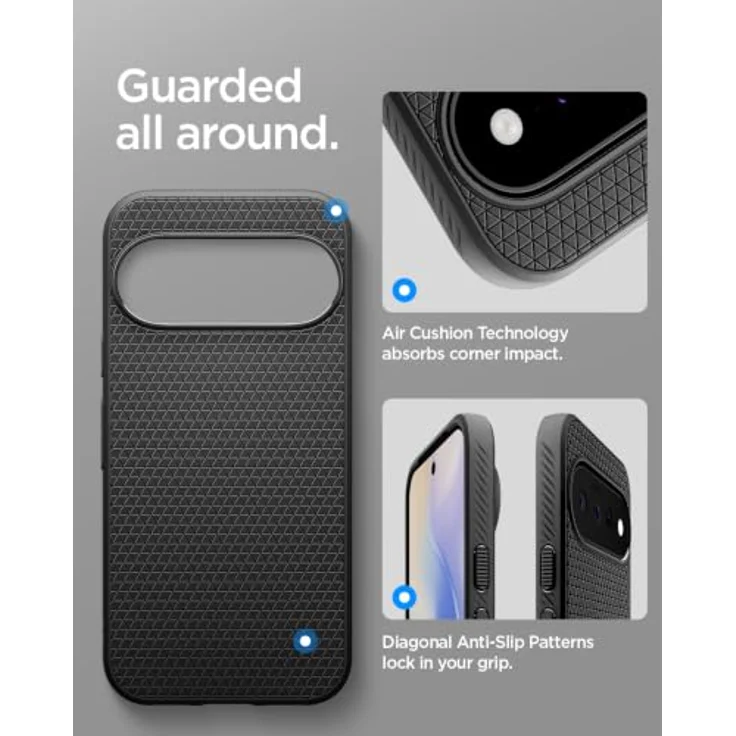 Spigen Liquid Air MagSafe, Schutzhülle für Google Pixel 11, robustes TPU, matte black, integrierte Magnete, Air Cushion Technologie – Bild 6