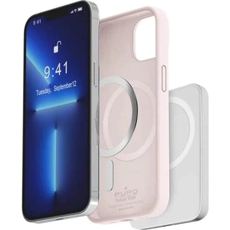 PURO Icon MAG Schutzhülle für iPhone 14 Pro MagSafe, langlebig und flexible Gestaltung, Dusty Pink – Bild 2