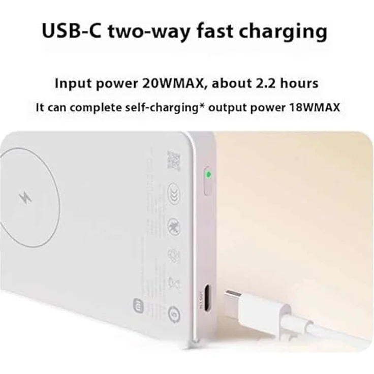 Xiaomi Kabellose Powerbank 5.000mAh, tragbar, Weiß – Bild 10