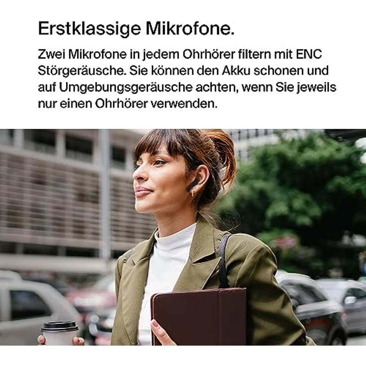 Belkin SoundForm™ Motion True Wireless In-Ear-Kopfhörer, Noise Cancelling, kabelloses Ladecase, 2 Mikrofone, Spritzwasserschutz der Schutzart IPX5, Bluetooth-Earbuds für iPhone, Samsung – Schwarz – Bild 4