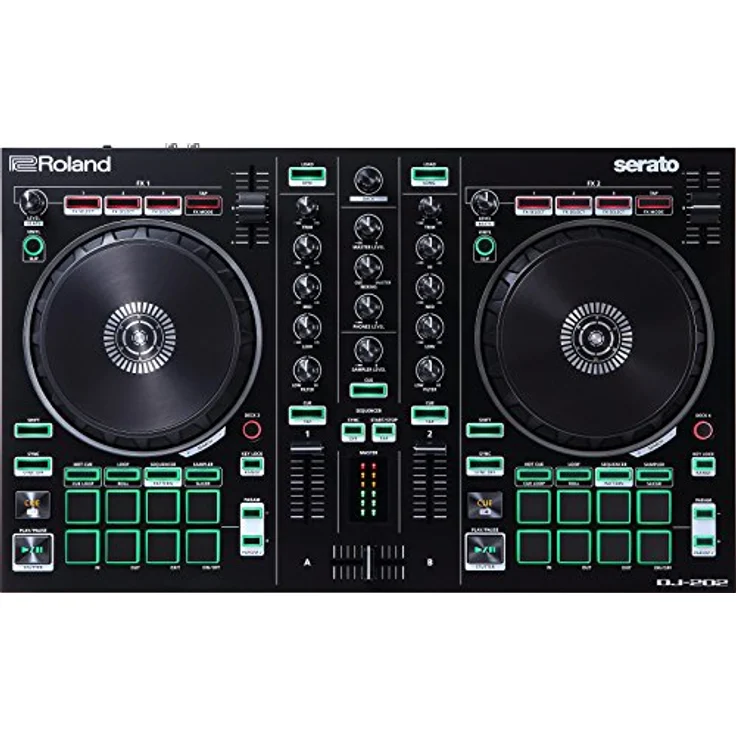 Roland DJ-202 DJ Controller, 2-Kanal-Controller für Serato Intro mit vier Decks, Die Geschichte der Roland Drum Machines, verpackt in einem DJ Controller – Bild 1