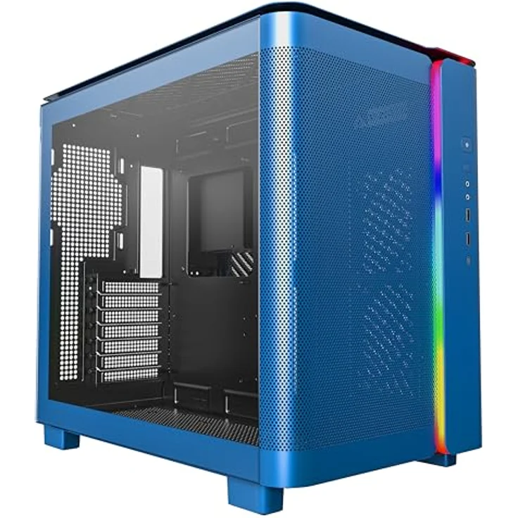 Montech KING 95 Midi-Tower, Tempered Glass, ARGB - Berliner Blau (mATX, ATX, Mini ITX), PC Gehäuse, Blau – Bild 7