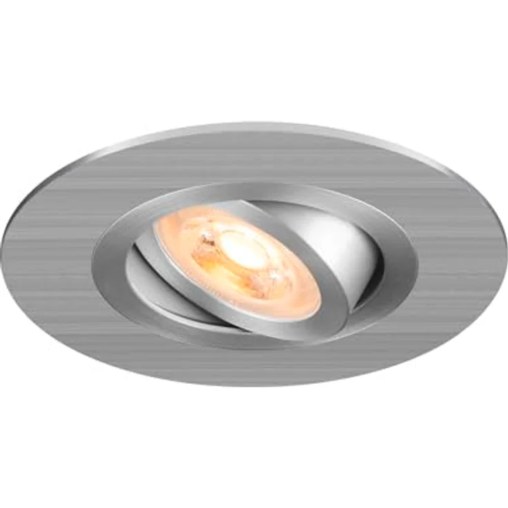 SLV NEW TRIA 75 XL, Deckeneinbauleuchte, rund, max. 10W, GU10, aluminium – Bild 1