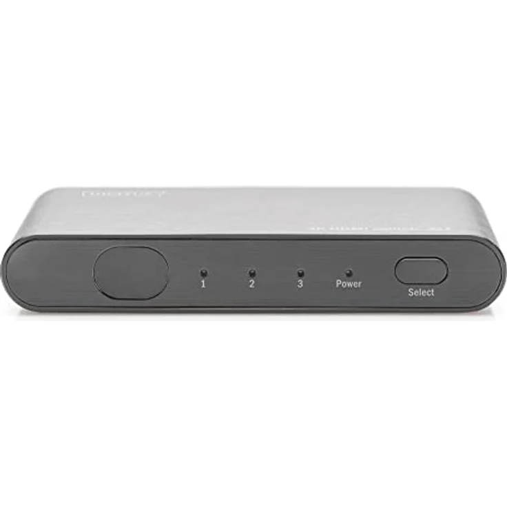 DIGITUS 4K HDMI Switch, 3x1 (3X Input, 1x Output), Ultra HD mit 60 Hz, Full 3D, HDCP 2.2, HDMI 2.0, Aluminium Gehäuse Schwarz – Bild 2
