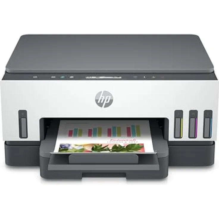 HP Smart Tank 7008, Multifunktionsgerät mit WLAN, Drucken, Scannen, Kopieren, bis zu 15 S./Min. schwarz, 1.200 x 1.200 dpi