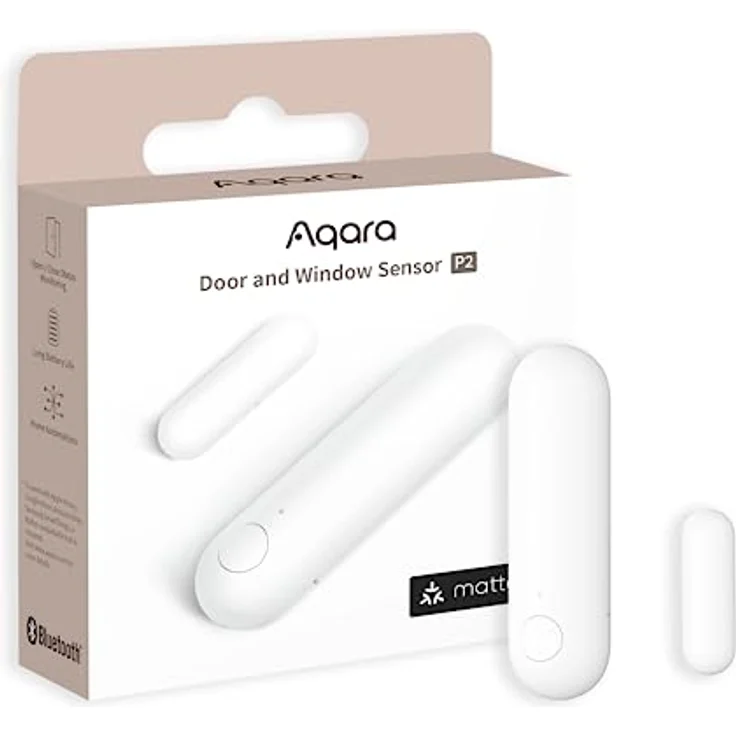 Aqara Tür- und Fenstersensor P2, Matter over Thread, Unterstützung für Apple Home, Google Home, Alexa und SmartThings, Fernalarm, lokale Automatisierung – Bild 1