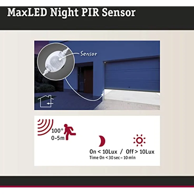 Paulmann 70974 LED Stripe MaxLED Night Bewegungssensor max. 144 Watt Lichtband Weiß Lichtstreifen Kunststoff LED Band – Bild 3