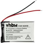 vhbw Akku kompatibel mit Bosch Intuvia, Li-Polymer, 250 mAh, 3,7 V, leicht und langlebig
