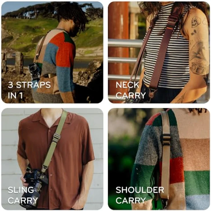 Peak Design Slide Lite Kameragurt, Ocean, konfigurierbar als Schlinge, Nacken- oder Schultergurt, mit Schnellverschluss, 90.7 kg Tragfähigkeit – Bild 2