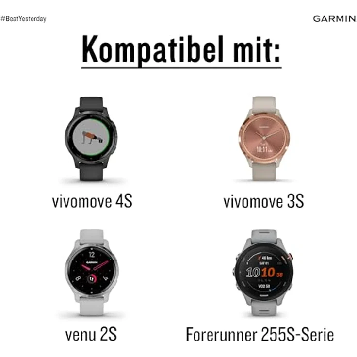 Garmin Schnellwechsel Armband (18 mm, Silikon), Uhrenarmband, Braun – Bild 5