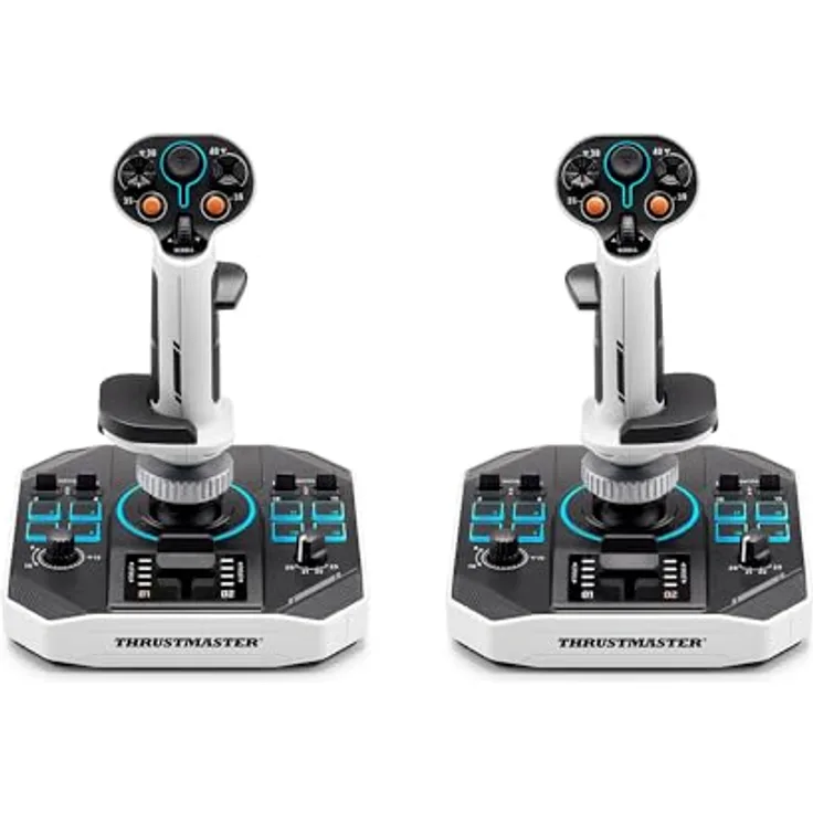 Thrustmaster Sol-R 2 HOSAS Space Sim Duo, 88 Aktionstasten, beleuchteter Joystick, kompatibel mit dem Thrustmaster Ecosystem