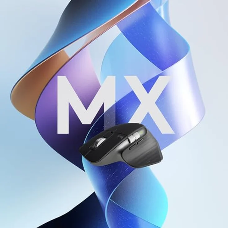 Logitech MX Master 3S (Kabellos), Maus, Grau mit 8K-Sensor und Logitech Flow-Technologie – Bild 8