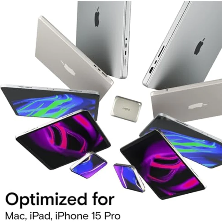 Crucial X9 Pro Externe SSD für Apple Mac, 4 TB, USB 3.2, Gen 2, Typ C, tragbar – Bild 3