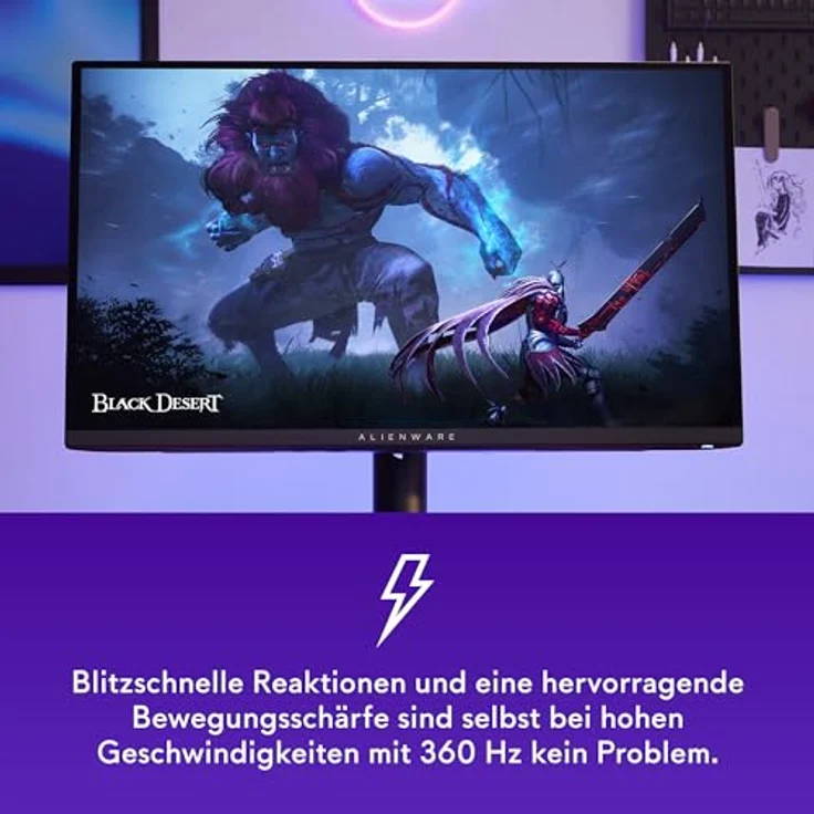 Alienware AW2725DF 27 Zoll QHD Gaming Monitor, QD OLED, 360Hz, 0.03ms, AMD FreeSync Premium Pro, USB-C, 99.3% DCI-P3, HDR400, 3 Jahre Garantie – Bild 3