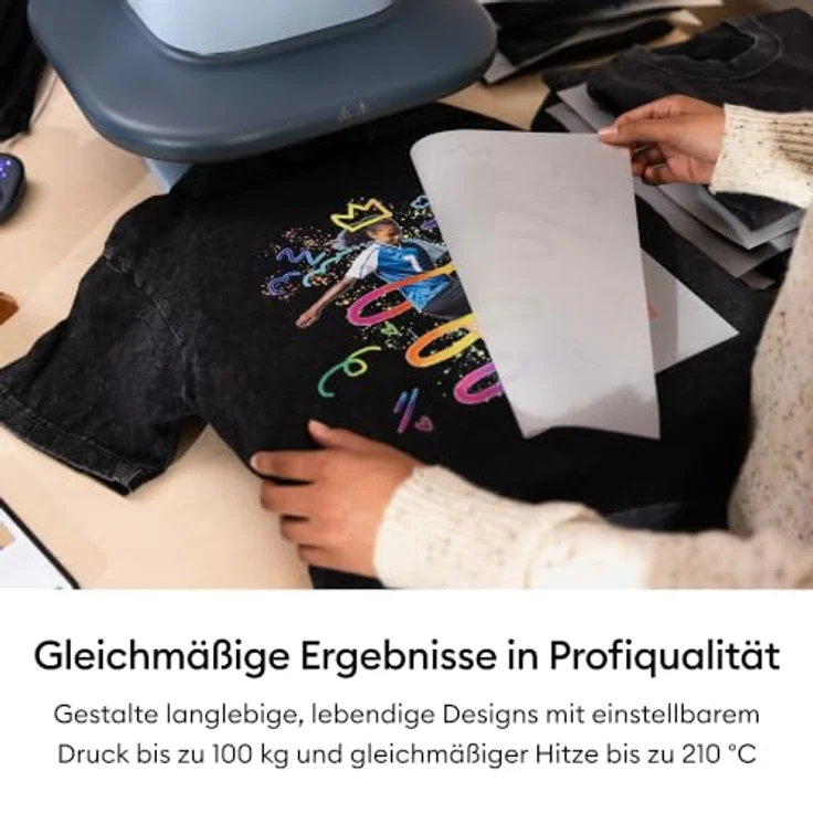 Cricut AutoPress 2, Heizpresse für präzise Textiltransfers, 100 kg Druck, 38x38 cm Heizplatte, Bluetooth-fähig – Bild 4