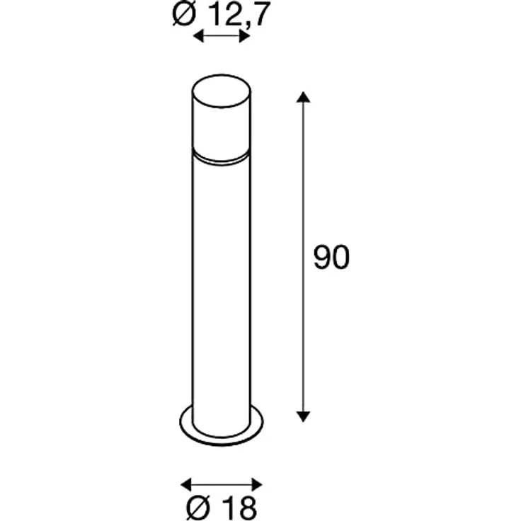 SLV ROX ACRYL 90 Pole, Outdoor Stehleuchte, IP44, Edelstahl 304, E27 max 20W – Bild 3