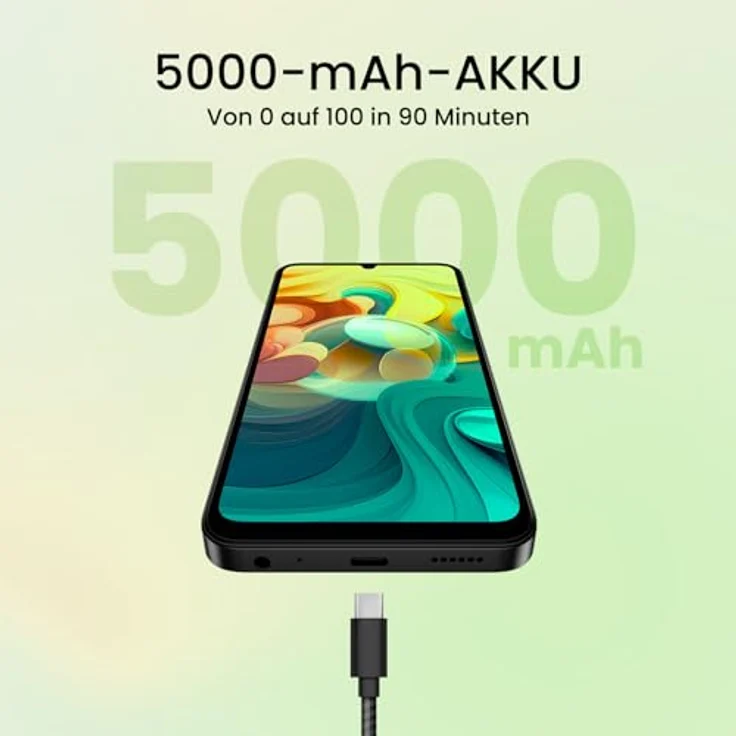 SPC Discovery 2 ME – Smartphone 6,75" HD+, 6GB RAM, 256GB interner Speicher, Triple AI Kamera, NFC, 5000 mAh Schnellladung 18W, Mobiltelefon Android 14, biometrische Entsperrung – Deep Sky – Bild 5