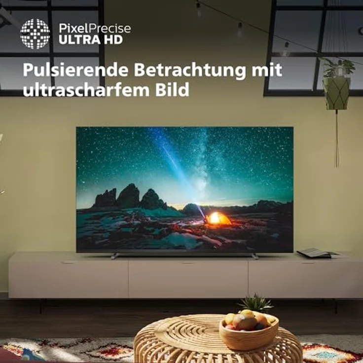 Philips 43PUS7609 4K LED Smart TV - 43-Zoll Display mit Pixel-präziser Ultra HD Titan OS Plattform und Dolby Atmos-Klang. Funktioniert mit Alexa und Google Sprachassistent – Anthrazitgrau – Bild 2