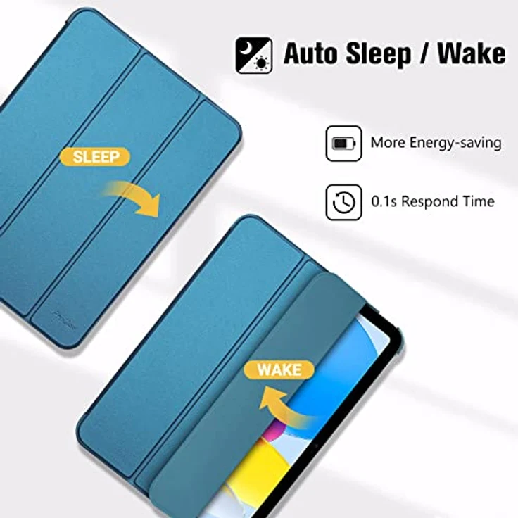 ProCase Hülle für iPad A16 11" (2025) / iPad 10. Generation (2022), Leichtes Hartschalen-Case mit Auto Wake/Sleep Funktion - Teal – Bild 5