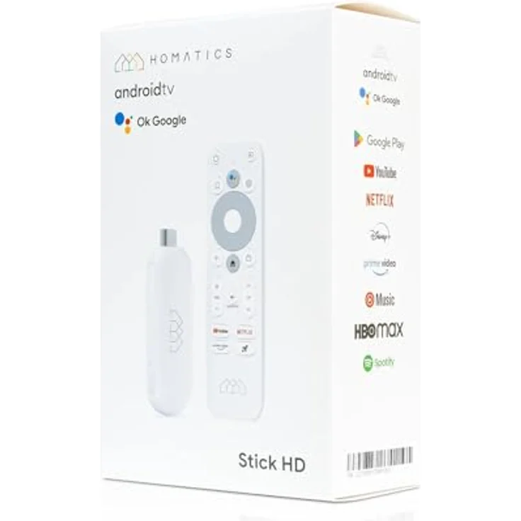 Homatics Streaming-Box Stick HD Android TV Full HD Mediaplayer Stick in Weiß, Android 11.0, Sprachfernbedienung, 1080p Auflösung, Google Assistant, Bluetooth 5.0, 5GHz Dual-WiFi, 1GB RAM, 8GB Flash – Bild 7