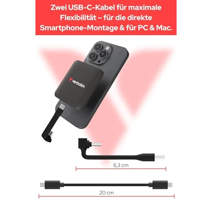 VERBATIM SnapBack SSD, externe magnetische Festplatte mit 512 GB, Mocha Metallic, 20 Gbps, MagSafe-kompatibel, Nero Backup-Software – Bild 4