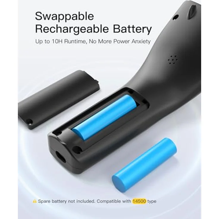 Inateck Nano 460, Kabelloser QR Code und Barcode Scanner 2D Bluetooth, mit 10 Stunden Akkulaufzeit, USB-C und 2.4G, ergonomisch und leicht, kompatibel mit Windows, iOS und Android – Bild 5