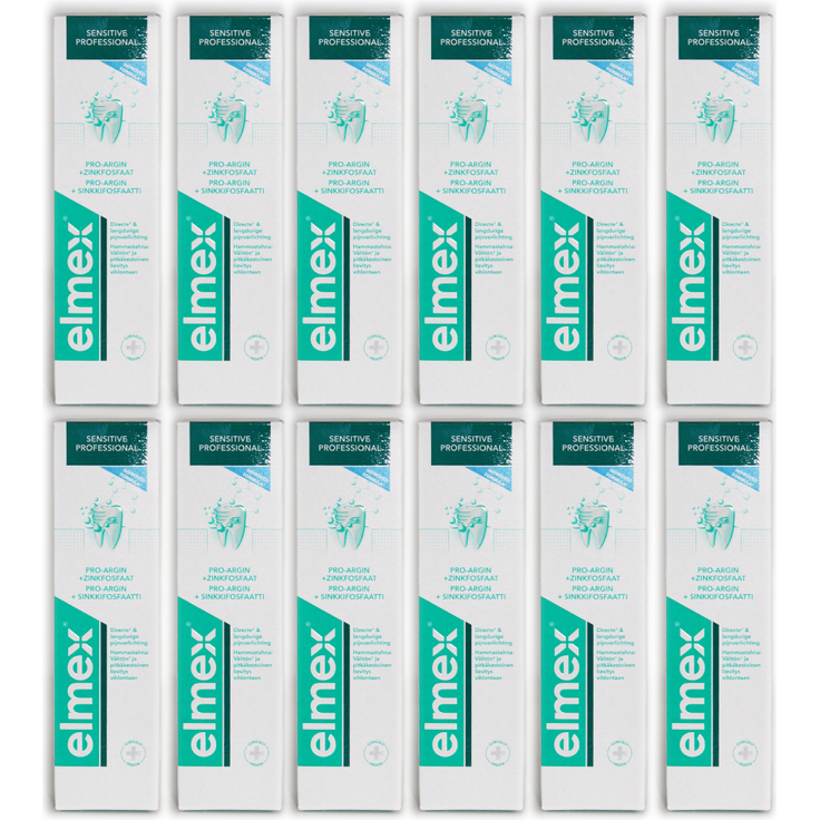Elmex Sensitive Professional Pro-Argin + Zinkphosphat, 75ml, 12er Set