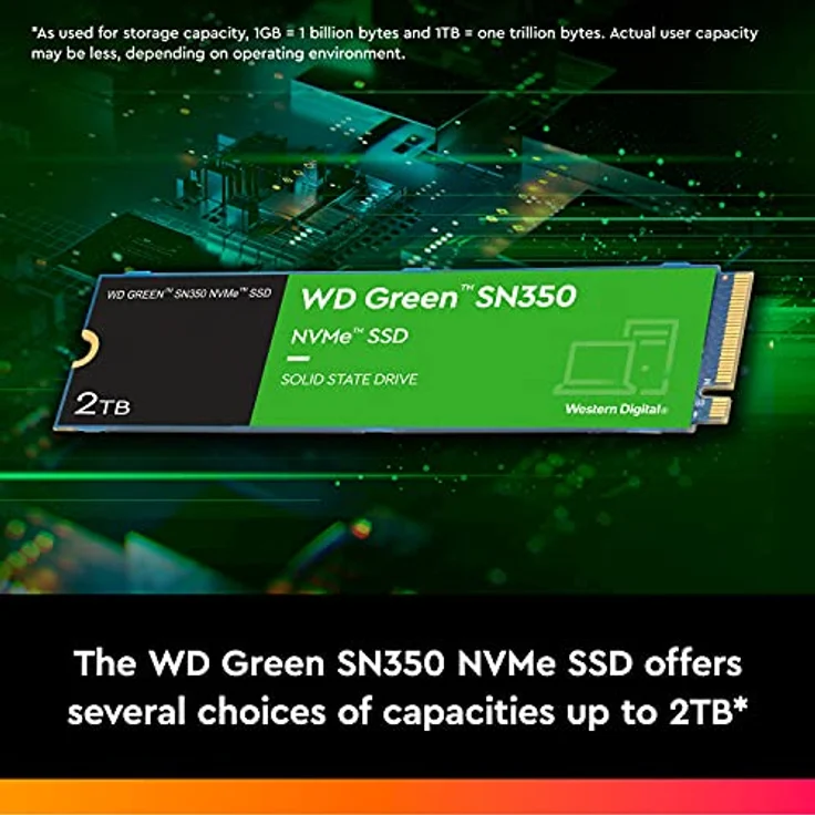WD Green SN350 500 GB M.2 NVMe SSD, mit Lesegeschwindigkeit von 2.400 MB/Sek. und Schreibgeschwindigkeit von bis zu 1.500 MB/Sek – Bild 3