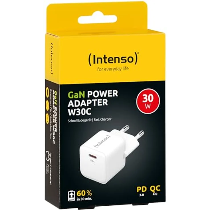 Intenso Power Adapter W30C, 30 W Schnellladegerät mit USB-C Anschluss, ultrakompakt und weiß – Bild 6