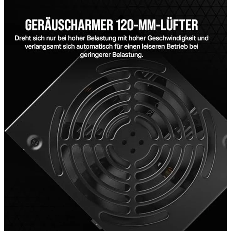 CORSAIR CX650 ATX 650W Netzteil - 80 Plus Bronze Zertifiziert - Geräuscharm - Ummantelte Kabel - Nicht Modular - EU - Schwarz – Bild 3