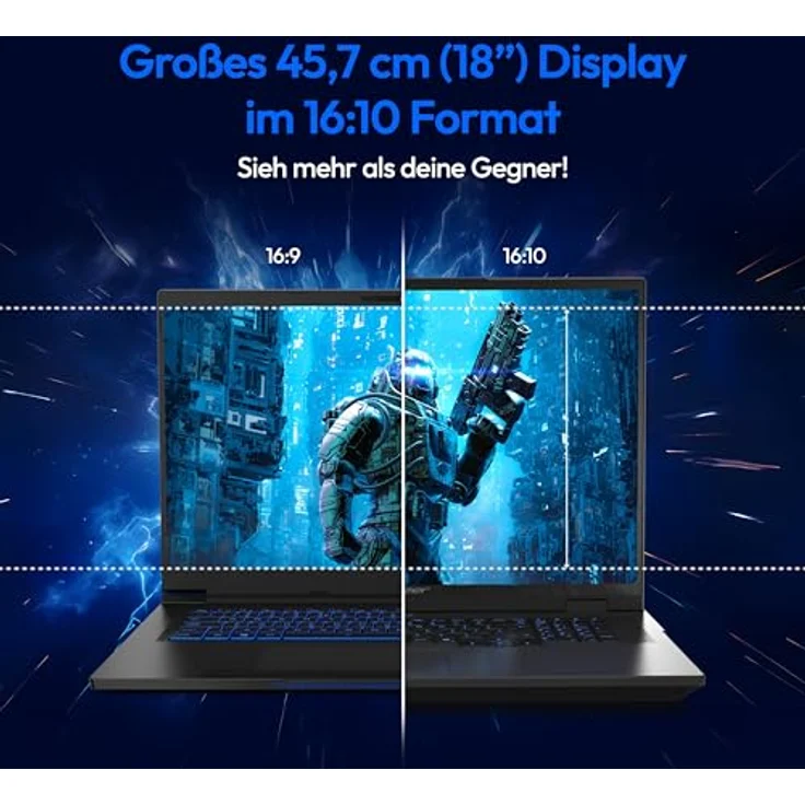 MEDION Beast 18 X1 30039675, 18" QHD+ Laptop mit Intel® Core™ Ultra 9-275HX, 32GB RAM, 2TB SSD, RTX 5090, schwarz, Windows 11 – Bild 5
